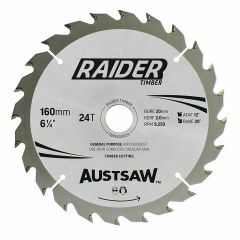 Austsaw Raider Timber Blade 160mm x 20_16 Bore x 24 T Thin Kerf