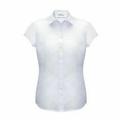 Biz Collection S812LS Ladies Euro Short Sleeve Shirt_ White