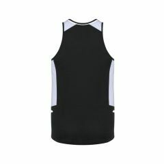 Biz Collection SG702M Mens Renegade Singlet_ Black_White_Silver