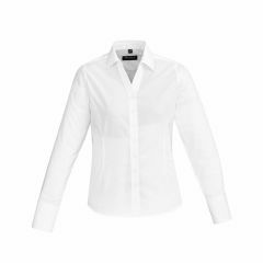Biz Corporates 40310s Hudson Ladies Long Sleeve Shirt_ White