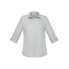Biz Corporates RS968LTs Womens Charlie 3_4 Sleeve Shirt_ Silver C