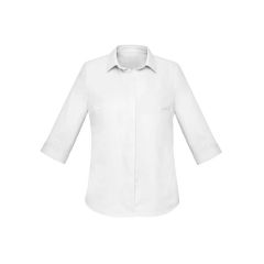 Biz Corporates RS968LTs Womens Charlie 3_4 Sleeve Shirt_ White