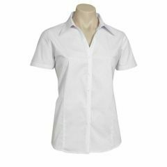 Biz Ladies Metro Short Sleeve Shirt White