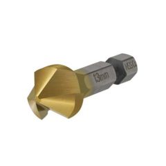 Countersink 3 Flute 13mm TiN 1_4in Hex Shank Carded