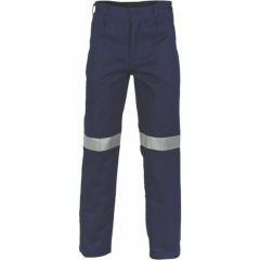 DNC 3314 311gsm Reflective Cotton Drill Work Trousers_ Navy