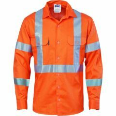 DNC X Plus Tail Reflective Cotton Drill Shirt_ Long Sleeve_ Orange