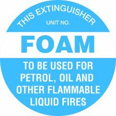 Fire Extinguisher Marker Foam _Blue_ Sign
