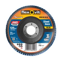 Flexovit 78072761221 125mm 60_grit Zirconia Inox Angled Flap Disc