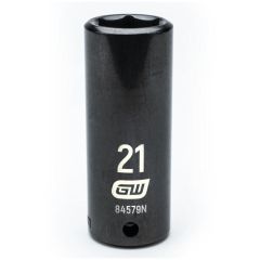 GearWrench 84579N 21mm 1_2” Drive Metric 6 Pt_ Deep Impact Socket