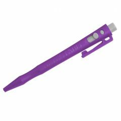 HD Metal Detect_ Retractable Pen_ BLUE Gel Ink_ Purple Housing_ W