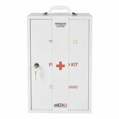 MEDIQ Incident Ready First Aid Kit _In White Metal Wall Cabinet_