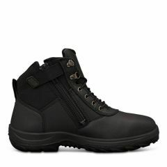 Oliver 140mm Lace Up Zip Side Work Boot_ Fully Lined Bla