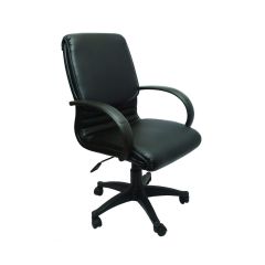 Rapidline CL610 Medium Back PU Chair_ Black