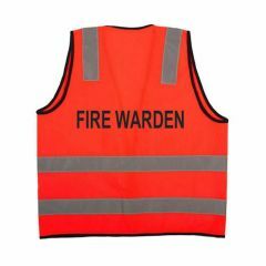 Reflective Polyester Vest Red Fire Warden Print To Rear
