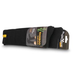 Rugged Xtremes RX04B022BK 92_ Bamboo Socks_ Twin Pack_ Black_ Siz