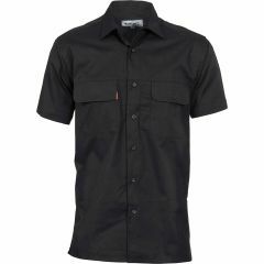 DNC 3223 155gsm Three Way Cool Breeze Cotton Shirt, Short Sleeve, Black