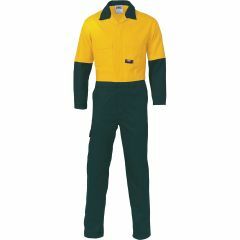 DNC 3851 311gsm Cotton Drill Coveralls, Yellow/Bottle