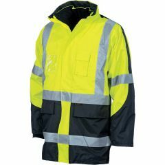 DNC 3998 200D X Reflective 6 in 1 Polyester Jacket, Yellow/Navy