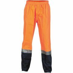 DNC 3880 190D Reflective Rain Pants, Orange/Navy