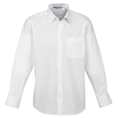 Biz Collection S10510 Mens Long Sleeve Base Shirt, White