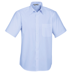 Biz Collection S10512 Mens Base Short Sleeve Shirt, Light Blue