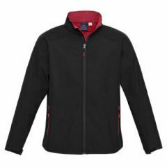 Biz Collection J307M Mens Geneva Jacket, Black/Red