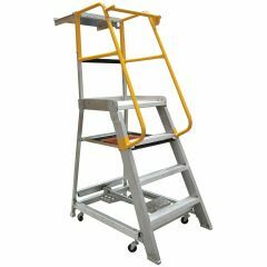 Gorilla Order picking ladder, 1.2m (4ft), Aluminium  - 200kg Industrial - ASSEMBLED