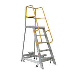 Gorilla Order picking ladder, 1.5m (5ft), Aluminium  - 200kg Industrial - ASSEMBLED