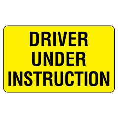 Driver Under Instruction, 400x300mm Metal