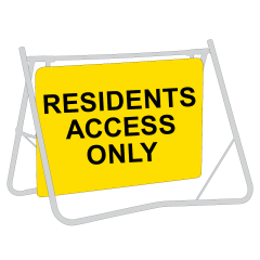 Residents Access Only, 900 x 600mm Metal, Class 1 Reflective, Sign Only