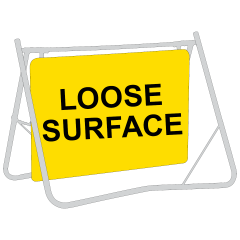 Loose Surface (Text), 900 x 600mm Metal, Class 1 Reflective, Sign Only