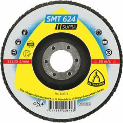 Klingspor Flap disc - (SMT624) Supra / Zirconia / 12°, 120 Grit, 125 x 22mm