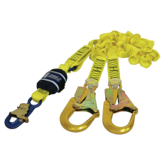 3M DBI_SALA Force2 Shock Absorbing Elasticated Webbing Lanyard _ Double Tail Z12202519E_ Yellow_ 