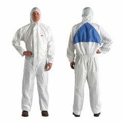 3M Protective Coverall 4540_ Type 5_6 White_Blue_ Size 2XL 