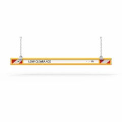 Aluminium Height Bar with Text and Hanger Kit _ 2m