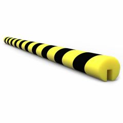 Anti Collision Strip 1m Polyurethane Black_Yellow _ C Profile