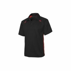 BIZ Adults Splice Polo 160 GSM_ BLACK_RED