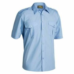 Bisley B71526 110gsm Epaulette Shirt_ Short Sleeve_ Sky