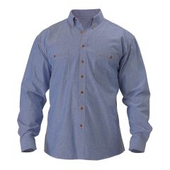 Bisley B76407 150gsm Chambray Shirt_ Long Sleeve_ Blue