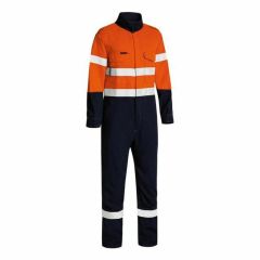 Bisley BC8186T 197gsm Hoop Reflective Tecasafe _580 FR Lightweight Coveralls_ Org_Navy