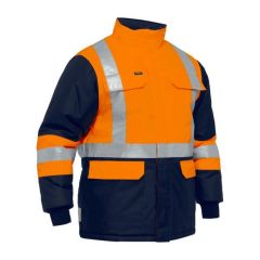 Bisley BJ6450T Hi Vis Two Tone X Pattern Reflective Freezer Jacke