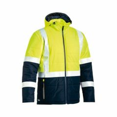 Bisley BJ6929HT H Reflective Puffer Jacket_ Yel_Navy