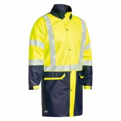 Bisley BJ6935HT 190gsm H Reflective Stretch PU Rain Coat_ Yel_ Na