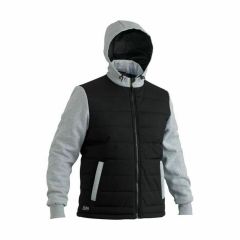 Bisley BJ6944 Flex _ Move Contrast Puffer Fleece Hoodie_ Black