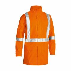 Bisley BJ6968T H Reflective X Back Rain Shell Jacket_ Orange