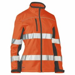 Bisley BJL6059T 310gsm Womens Hoop Reflective Softshell Jacket_ O