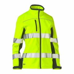 Bisley BJL6059T 310gsm Womens Hoop Reflective Softshell Jacket_ Y