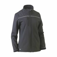 Bisley BJL6060 310gsm Womens Softshell Jacket_ Charcoal