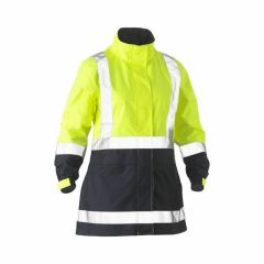 Bisley BJL6966T Women's H Taped Two Tone Hi Vis Rain Jacket_ Yell