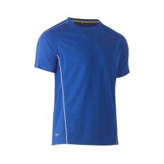 Bisley BK1426 Cool Mesh Tee w_ Reflective Piping_ Royal Blue